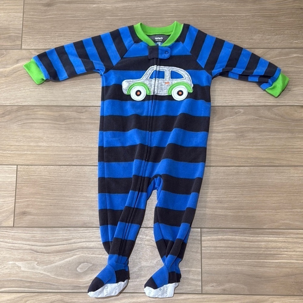 Boys fleece footie pajamas
